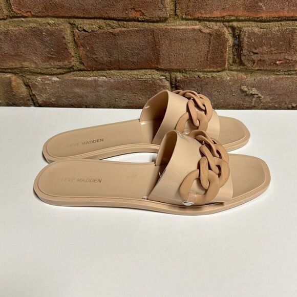 STEVE MADDEN One Band Jelly Sandals Ciela Blush Size 8 - Picture 4 of 8